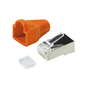 LogiLink Plug Connector CAT.6 RJ45 100pcs, orange