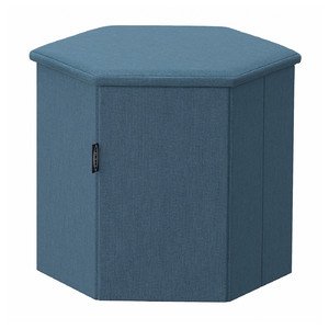 KJUGE Pouffe with storage, Knisa medium blue