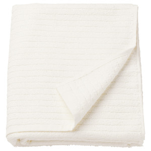 VÅGSJÖN Bath sheet, white, 100x150 cm