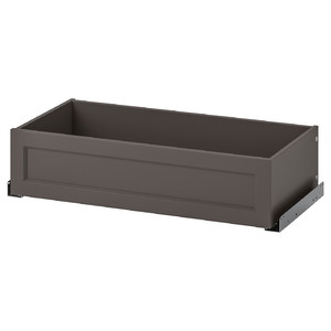 KOMPLEMENT Drawer with framed front, dark grey, 75x35 cm