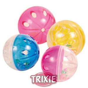 Trixie Cat Toy Balls Set with Rattle 4.5cm 4pcs