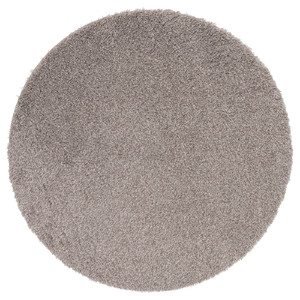 VINDEBÄK Rug, high pile, light beige, 130 cm