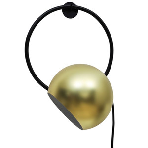 GoodHome Wall Lamp Toroba 1-p E27, black/gold