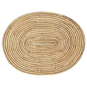 STAMSILL Place mat, water hyacinth/sedge handmade, 45x35 cm