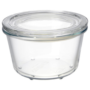 IKEA 365+ Food container with lid, glass, 600 ml