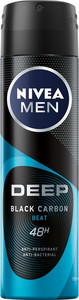Nivea Men Anti-perspirant Deodorant Spray Deep Black Carbon Beat 48h 150ml