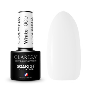 CLARESA UV/LED Color Gel Polish White 1000 5g