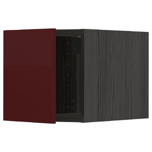 METOD Top cabinet, black Kallarp/high-gloss dark red-brown, 40x40 cm