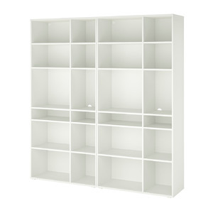 VIHALS Shelving combination, white, 190x37x200 cm