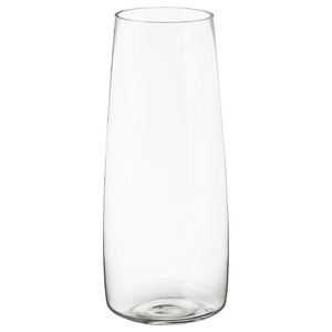 BERÄKNA Vase, clear glass, 45 cm