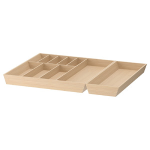 UPPDATERA Cutlery tray/utensil tray, light bamboo, 72x50 cm