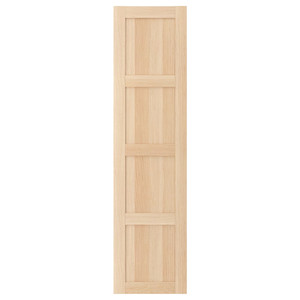 BERGSBO Door with hinges, white stained oak effect, 50x195 cm