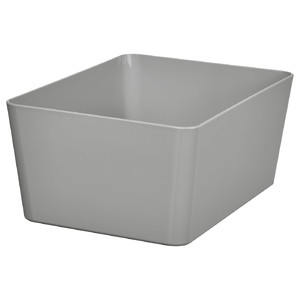 KUGGIS Box, light grey, 13x18x8 cm
