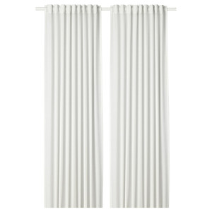 HILJA Curtains, 1 pair, white, 145x250 cm