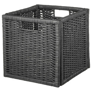 BRANÄS Basket, dark grey, 32x34x32 cm