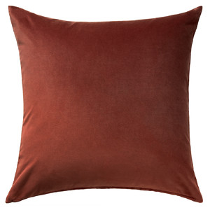 SANELA Cushion cover, red/brown, 65x65 cm