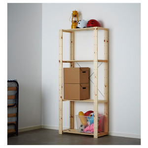 HEJNE Shelf unit, softwood, 78x31x171 cm