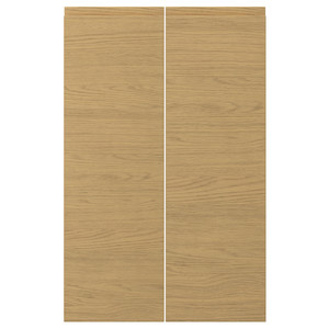 VOXTORP 2-p door f corner base cabinet set, left-hand/oak effect, 25x80 cm