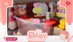 Baby Doll with Bathtub & Accessories 3+