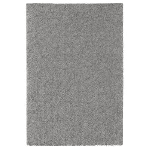 STOENSE Rug, low pile, medium grey, 133x195 cm