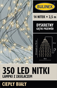 Christmas Lights 350 LED Bulinex 14 x 2.5 m, indoor, warm white