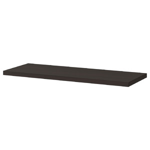 BERGSHULT Shelf, brown-black, 80x30 cm