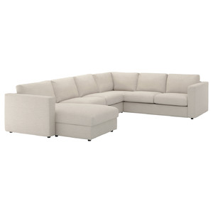 VIMLE Corner sofa, 5-seat, with chaise longue/Gunnared beige