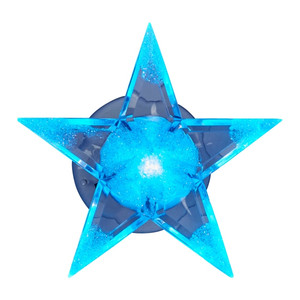 Christmas LED Decoration Star, with suction cup, multicolour, battery-operated