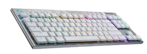 Logitech TKL Tenkeyless Lightspeed Mechanical Wireless Keyboard G915 RGB, tactile white