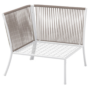 SEGERÖN Corner section, outdoor, white/beige