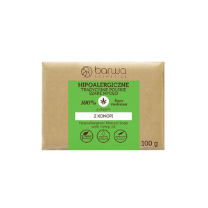 BARWA Hypoallergenic Traditional Soap with Hemp Oil Natural Vegan 100g
