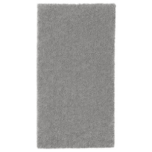 STOENSE Rug, low pile, medium grey, 80x150 cm