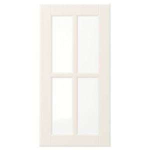 BODBYN Glass door, off-white, 30x60 cm