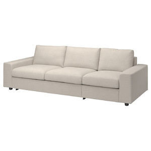 VIMLE 3-seat sofa-bed, with wide armrests/Gunnared beige