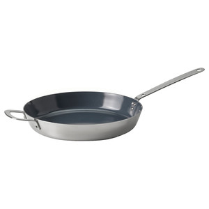HEMKOMST Frying pan, stainless steel/non-stick coating, 32 cm