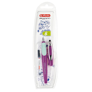 Herlitz Fountain Pen for Left-Handers my.pen M, lilac-mint