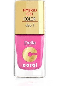 Delia Cosmetics Coral Hybrid Gel Nail Polish 22 No. Candy Pink 11ml