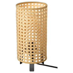 SAXHYTTAN Table lamp, beige/black, 26 cm