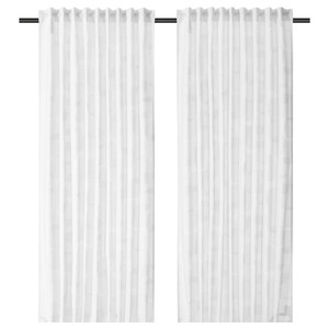 APELSTÄVMAL Curtains, 1 pair, white, 145x300 cm