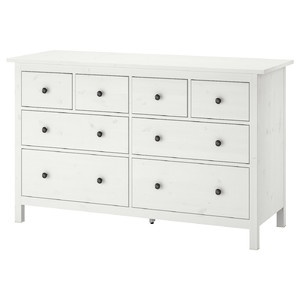 HEMNES Chest of 8 drawers, white stain, 160x96 cm