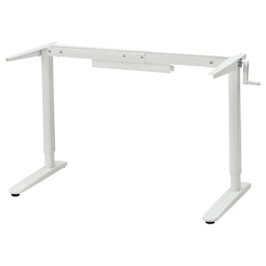 RELATERA Underframe sit/stand f table top, white, 90/117 cm