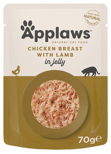 Applaws Natural Cat Food Tender Chicken Breast with Lamb in Tasty Jelly 70g