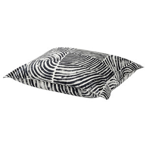 FRÖDD Pillowcase, black/stripe, 50x60 cm