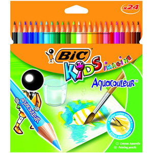 BIC Watercolour Pencils Kids Aquacouleur 24pcs