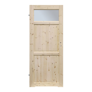 Internal Door with Air Vent Sleeves Lugano 80, left, solid pine