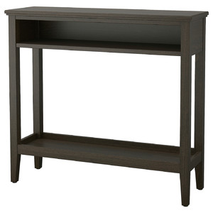 IDANÄS Console table, dark brown stained, 104x32x95 cm