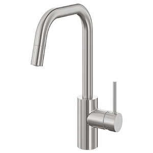 ÄLMAREN Kitchen mixer tap w pull-out spout, stainless steel colour