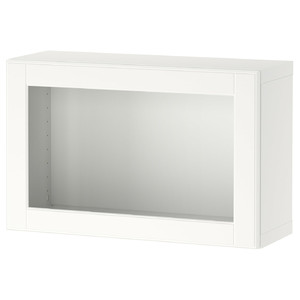 BESTÅ Shelf unit with glass door, white, Ostvik white, 60x22x38 cm
