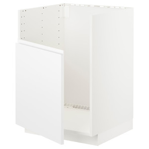 METOD Base cab f TALLSJÖN sink, white/Voxtorp matt white, 60x60 cm