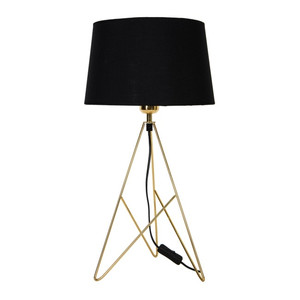GoodHome Table Lamp Daitree E27, brown-black